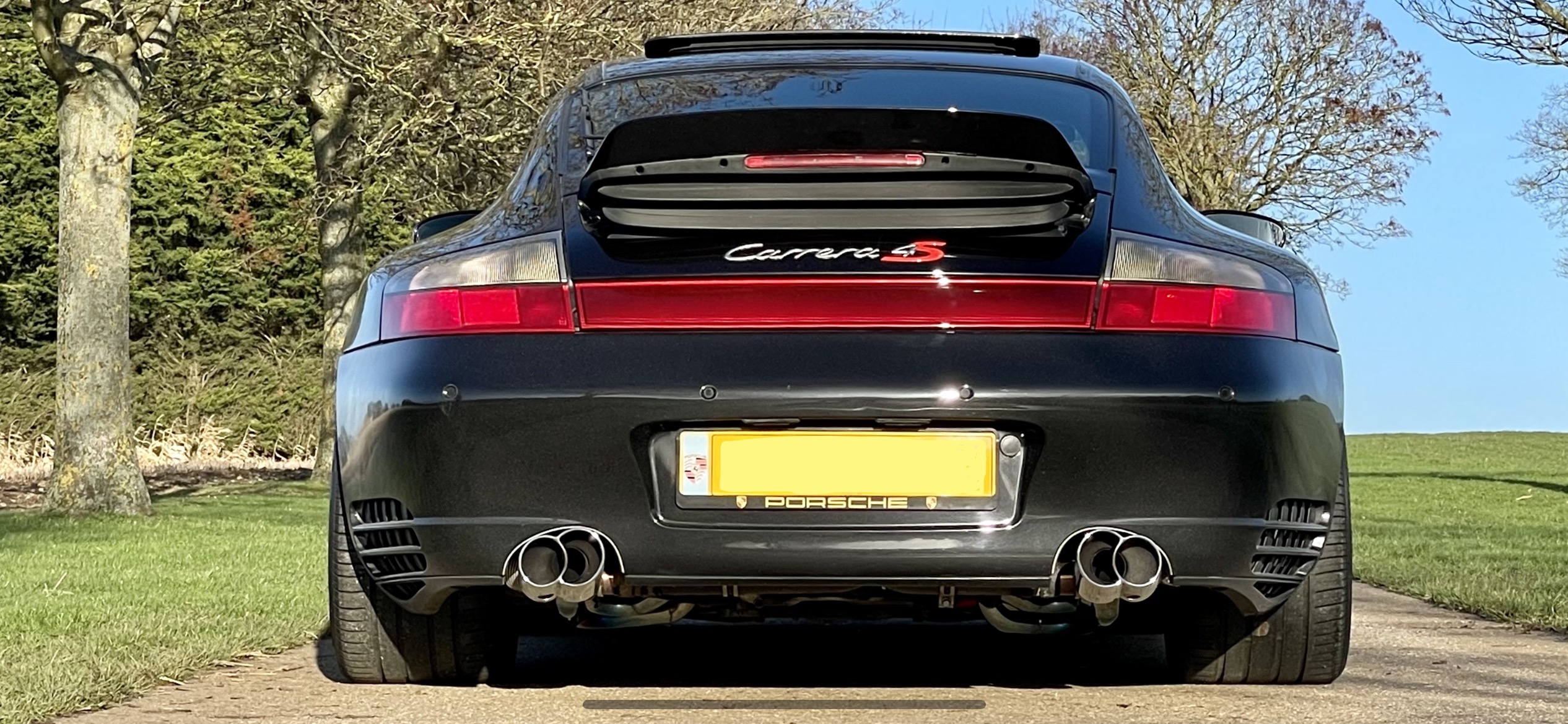 Porsche DNS 996 911 Ducktail Duck Tail spoiler raised modified duck tail C4S rear wide body